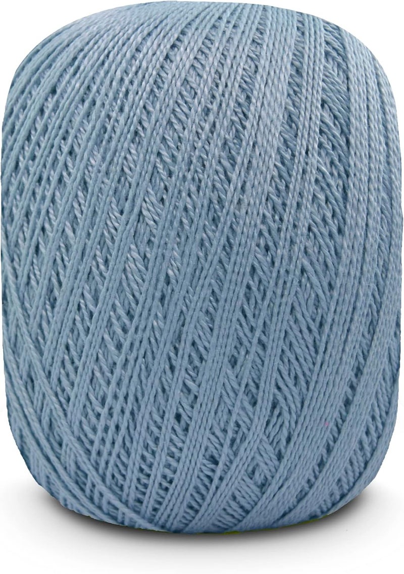 CRCULO Circulo Clea Yarn – Crochet Thread Fine Size 10-8/2 Perfect for Weaving - 100% Mercerized Brazilian Cotton (Pack of 1 Ball) – 5.3 oz, 1094 yds - Color: 2927 - Aquarium - Image 2